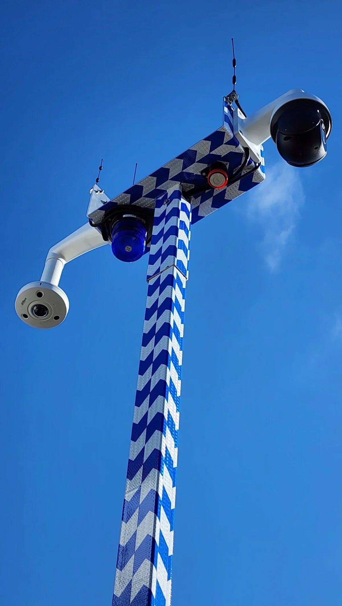 Collection of Portasble CCTV unit mast in a gallery layout